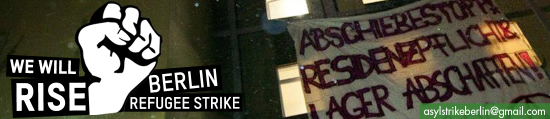 Pressemitteilung der streikenden Geflüchteten auf dem Oranienplatz, Berlin vom 18.06.2013