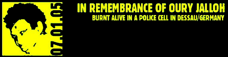 KOP unterstützt den Spendenaufruf der Oury Jalloh Initiative in Kooperation mit der Bethe Stiftung